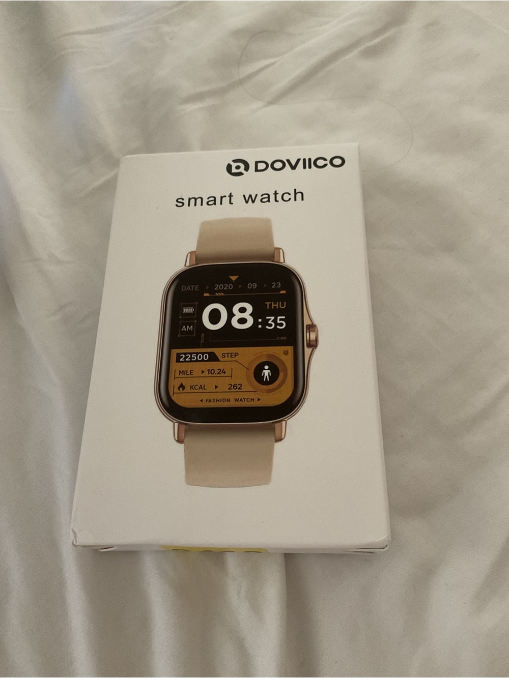 NIB - Beige Smart Watch – Fitness & Notification Tracker